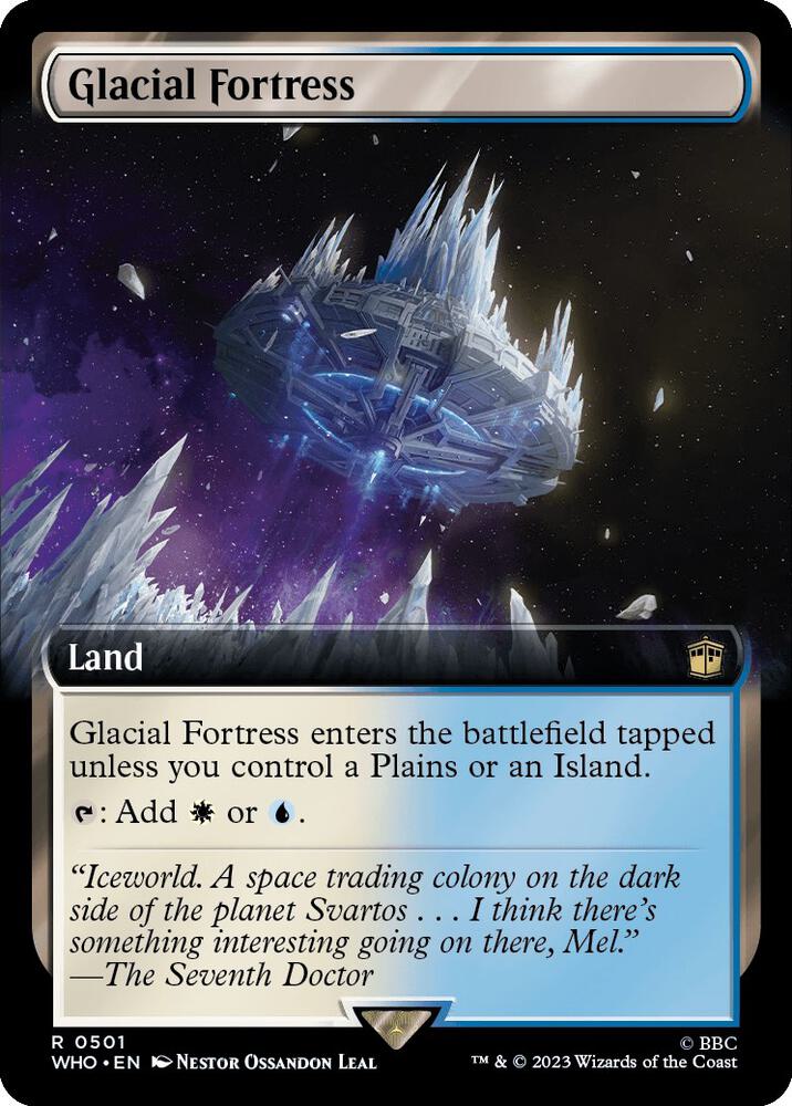 Glacial Fortress (Extended Art) 501 card from Universes Beyond: Doctor Who