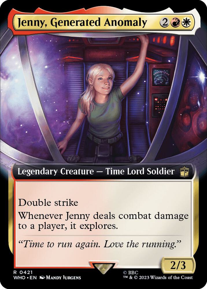 Jenny, Generated Anomaly (Extended Art) 421 card from Universes Beyond: Doctor Who