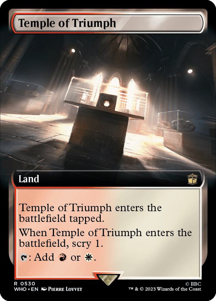 Temple of Triumph (Extended Art) 530 card from Universes Beyond: Doctor Who