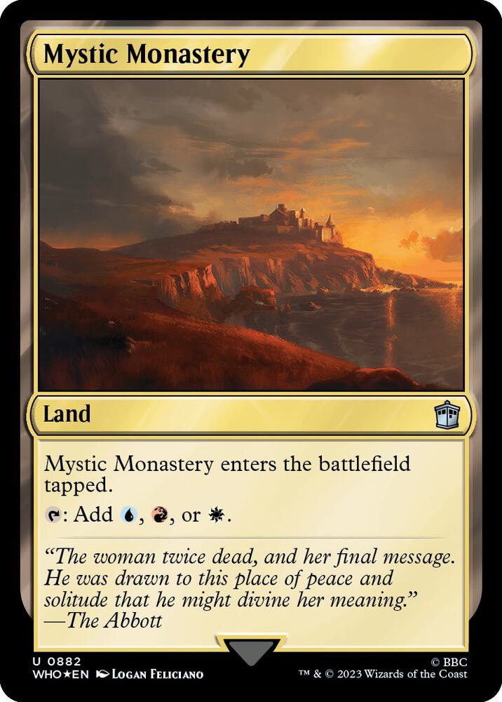Mystic Monastery (Surge Foil) 882 card from Universes Beyond: Doctor Who