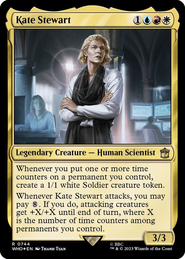 Kate Stewart (Surge Foil) 744 card from Universes Beyond: Doctor Who