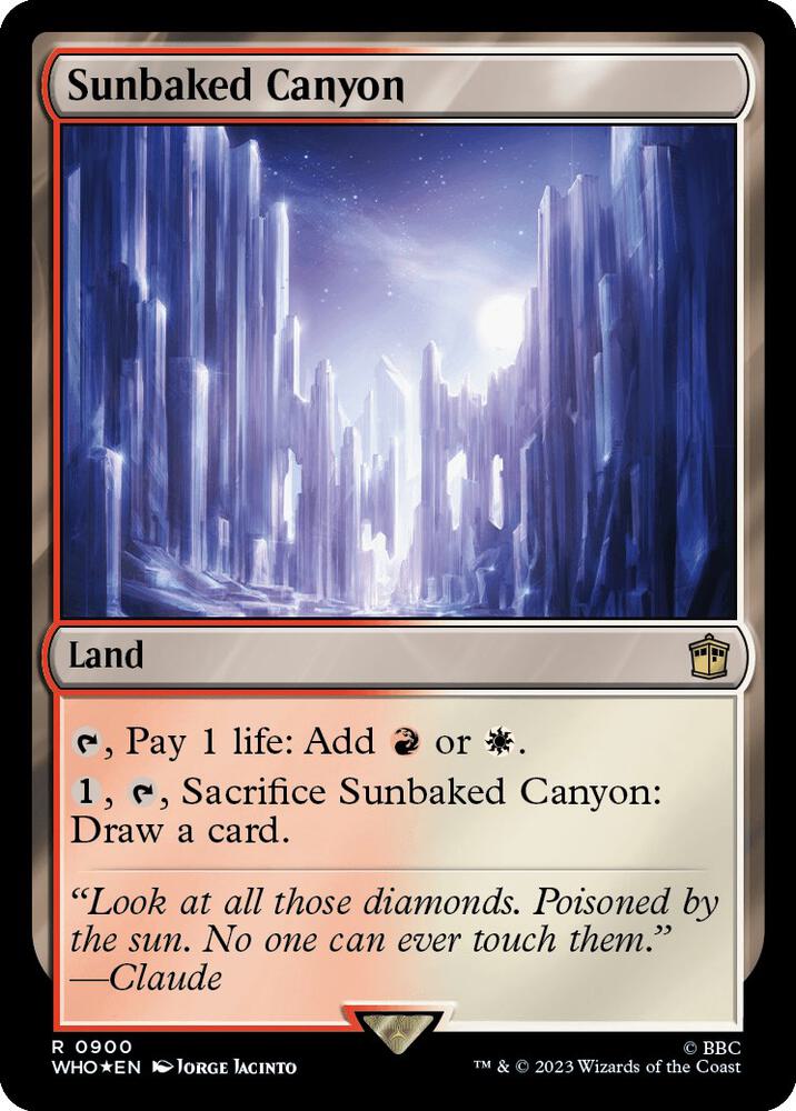 Sunbaked Canyon (Surge Foil) 900 card from Universes Beyond: Doctor Who