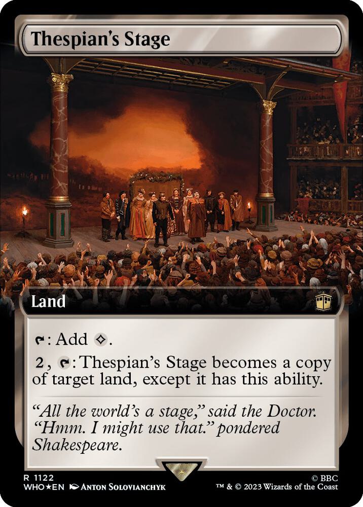 Thespian's Stage (Extended Art) (Surge Foil) 1122 card from Universes Beyond: Doctor Who