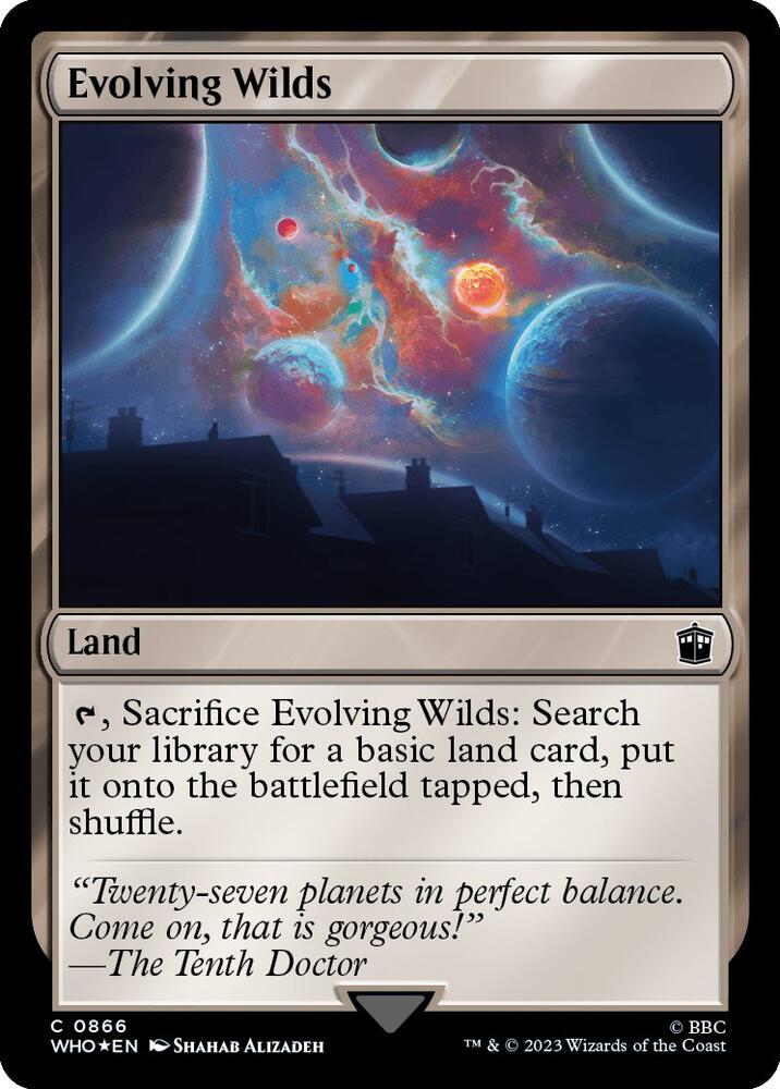 Evolving Wilds (Surge Foil) 866 card from Universes Beyond: Doctor Who