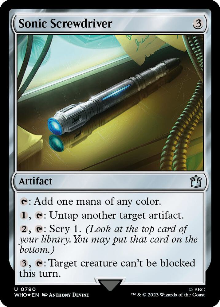 Sonic Screwdriver (Surge Foil) 790 card from Universes Beyond: Doctor Who