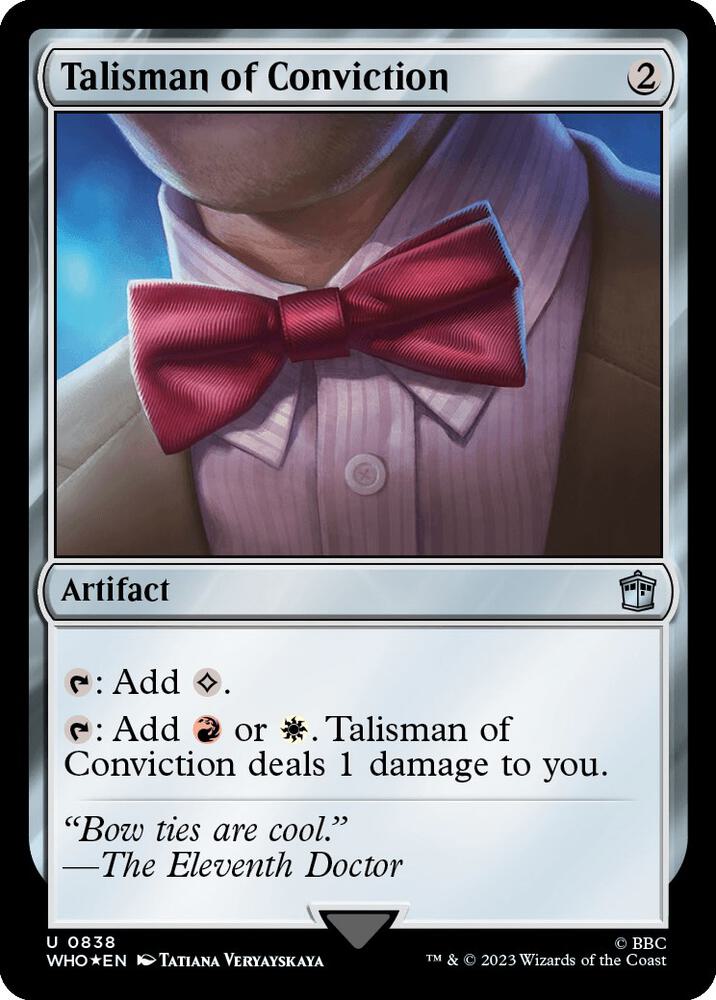 Talisman of Conviction (Surge Foil) 838 card from Universes Beyond: Doctor Who