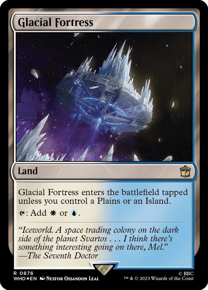 Glacial Fortress (Surge Foil) 876 card from Universes Beyond: Doctor Who