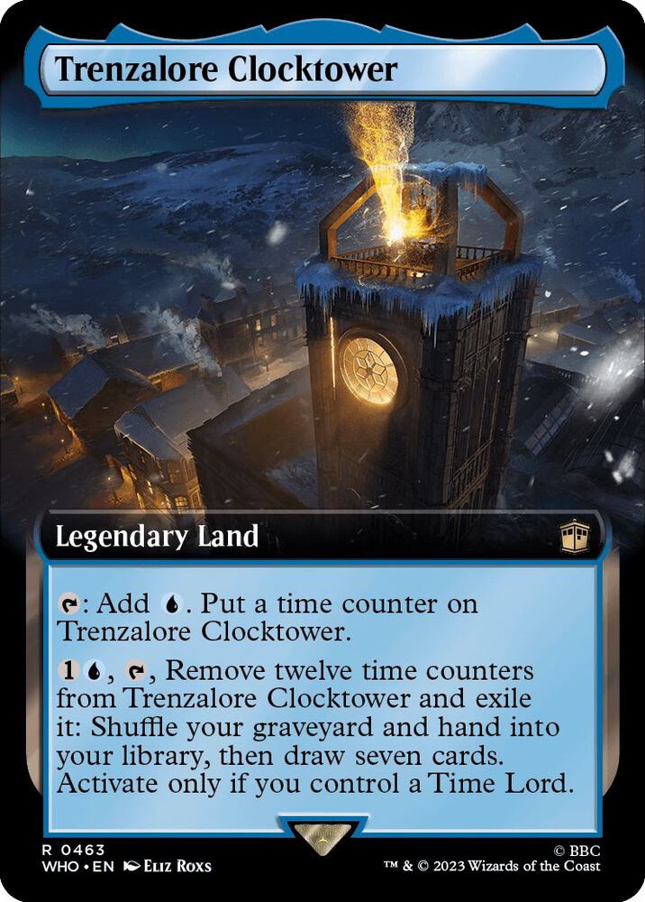 Trenzalore Clocktower (Extended Art) 463 card from Universes Beyond: Doctor Who