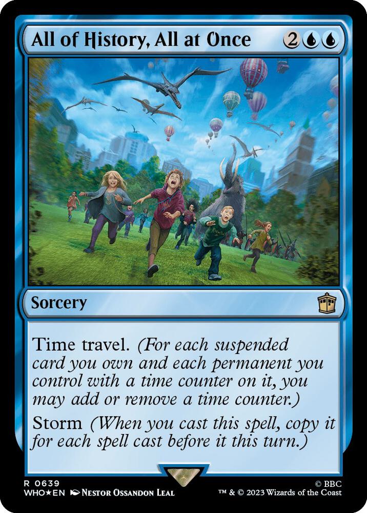 All of History, All at Once (Surge Foil) 639 card from Universes Beyond: Doctor Who