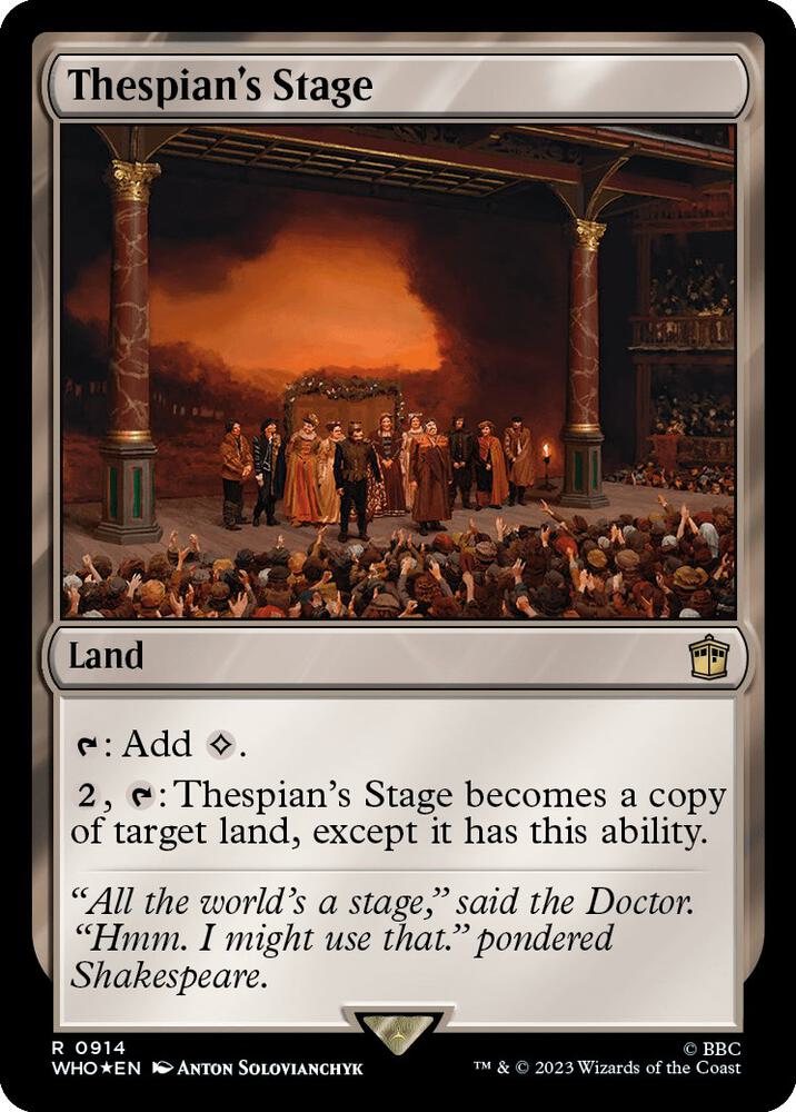 Thespian's Stage (Surge Foil) 914 card from Universes Beyond: Doctor Who