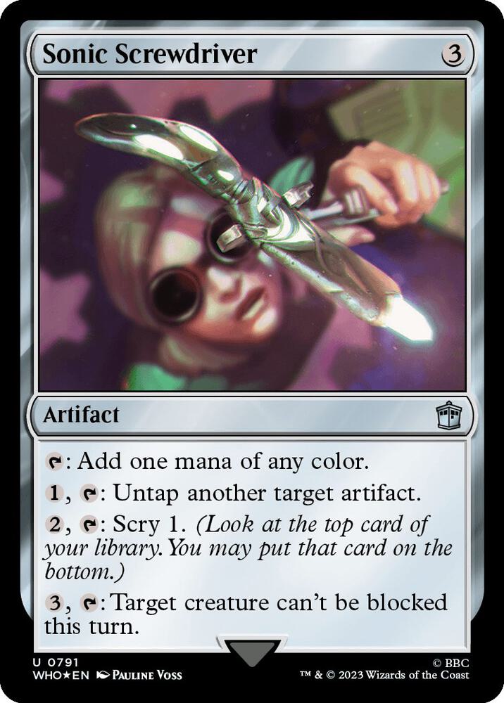 Sonic Screwdriver (Surge Foil) 791 card from Universes Beyond: Doctor Who