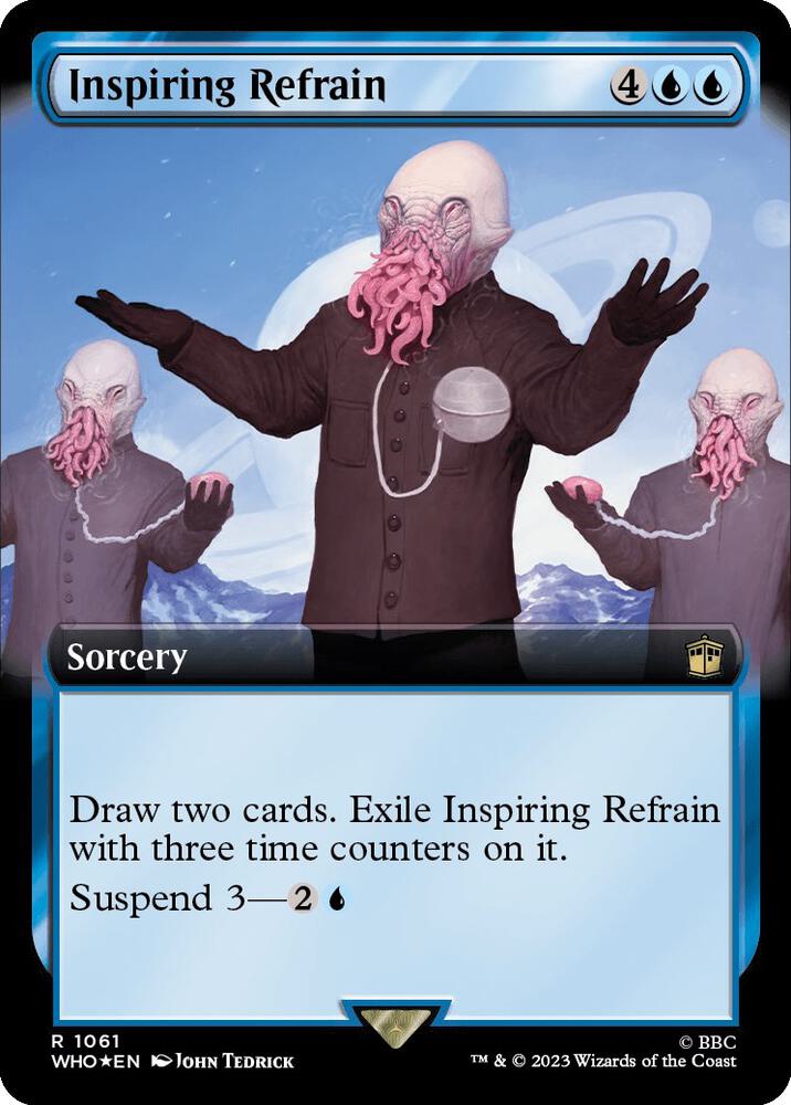 Inspiring Refrain (Extended Art) (Surge Foil) 1061 card from Universes Beyond: Doctor Who