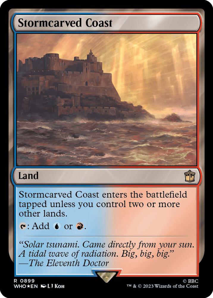 Stormcarved Coast (Surge Foil) 899 card from Universes Beyond: Doctor Who
