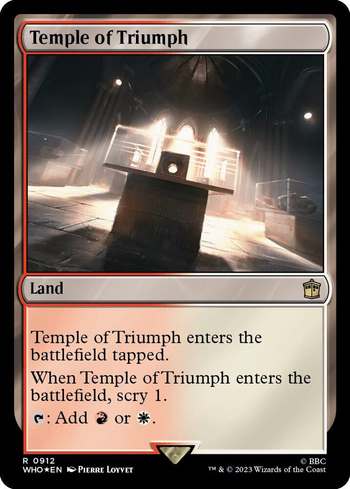 Temple of Triumph (Surge Foil) 912 card from Universes Beyond: Doctor Who