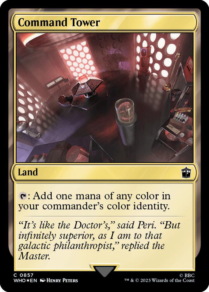 Command Tower (Surge Foil) 857 card from Universes Beyond: Doctor Who