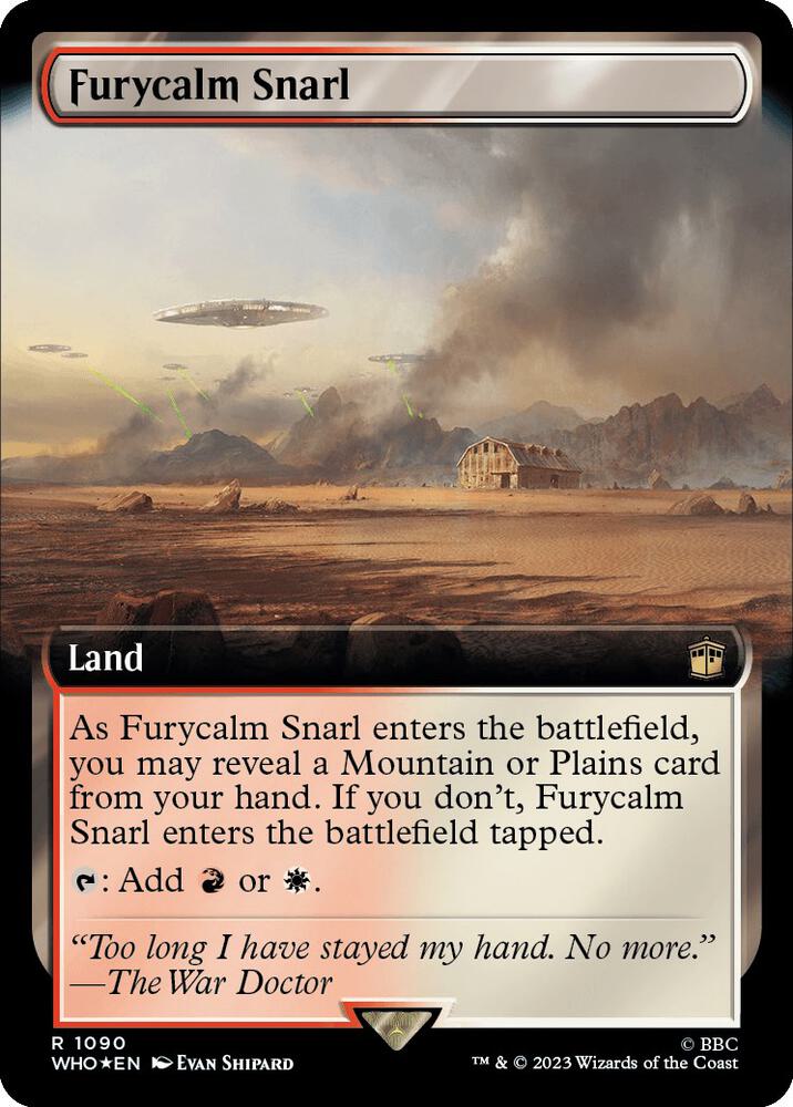 Furycalm Snarl (Extended Art) (Surge Foil) 1090 card from Universes Beyond: Doctor Who