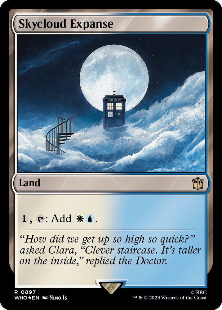 Skycloud Expanse (Surge Foil) 897 card from Universes Beyond: Doctor Who