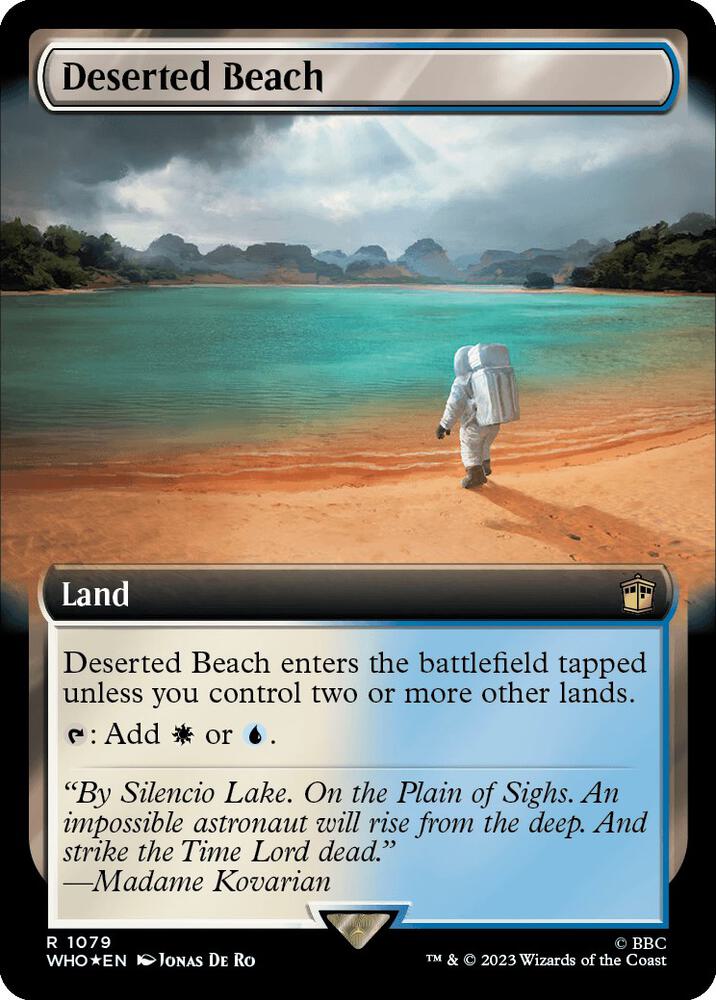 Deserted Beach (Extended Art) (Surge Foil) 1079 card from Universes Beyond: Doctor Who