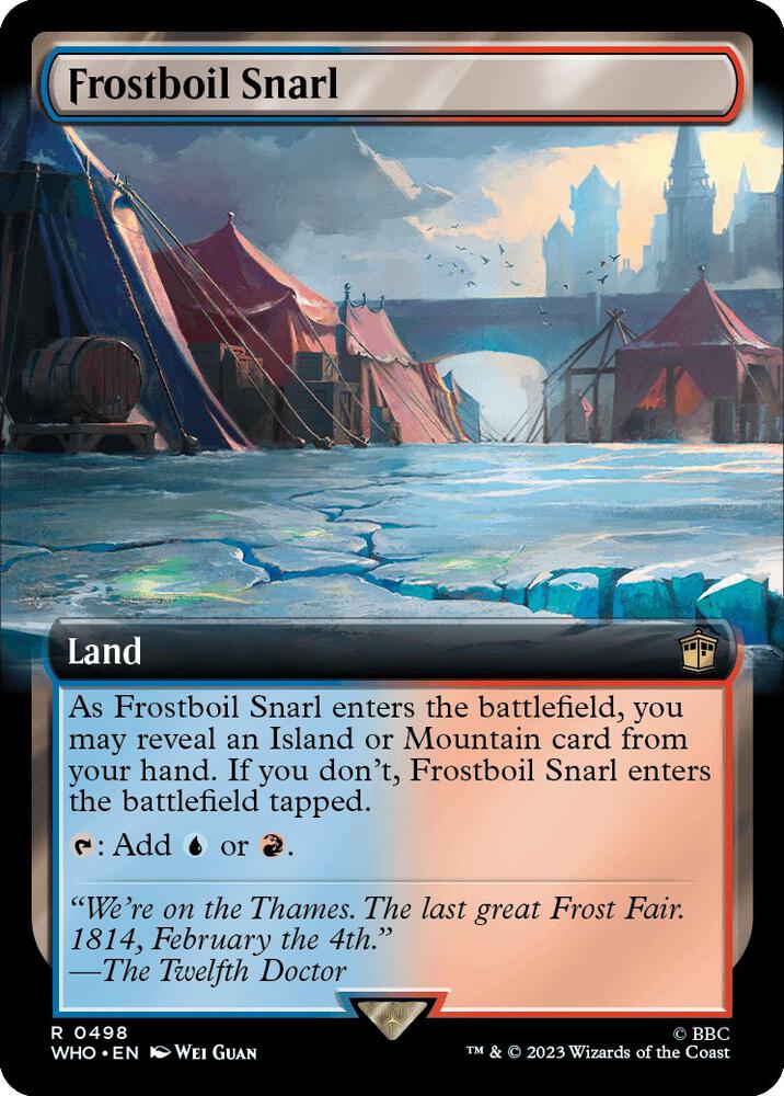 Frostboil Snarl (Extended Art) 498 card from Universes Beyond: Doctor Who