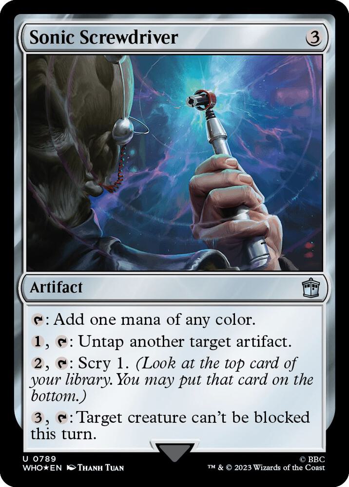 Sonic Screwdriver (Surge Foil) 789 card from Universes Beyond: Doctor Who