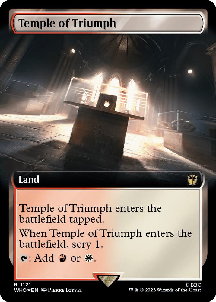 Temple of Triumph (Extended Art) (Surge Foil) 1121 card from Universes Beyond: Doctor Who