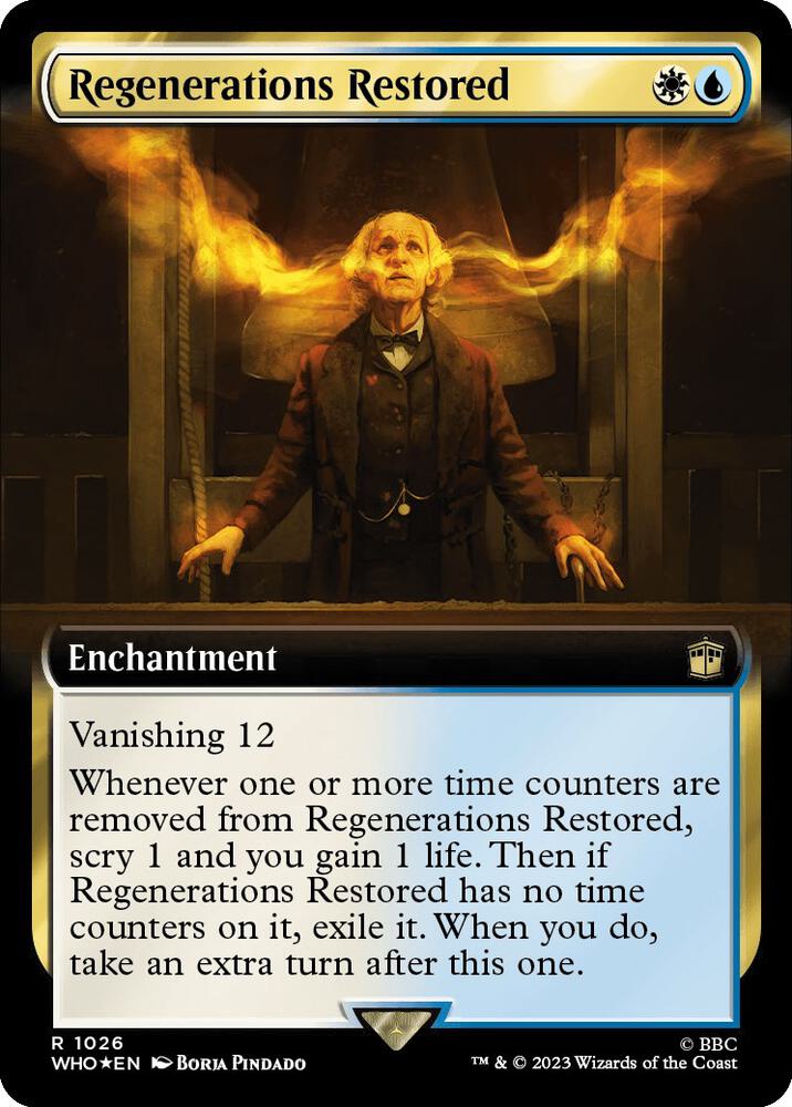 Regenerations Restored (Extended Art) (Surge Foil) 1026 card from Universes Beyond: Doctor Who