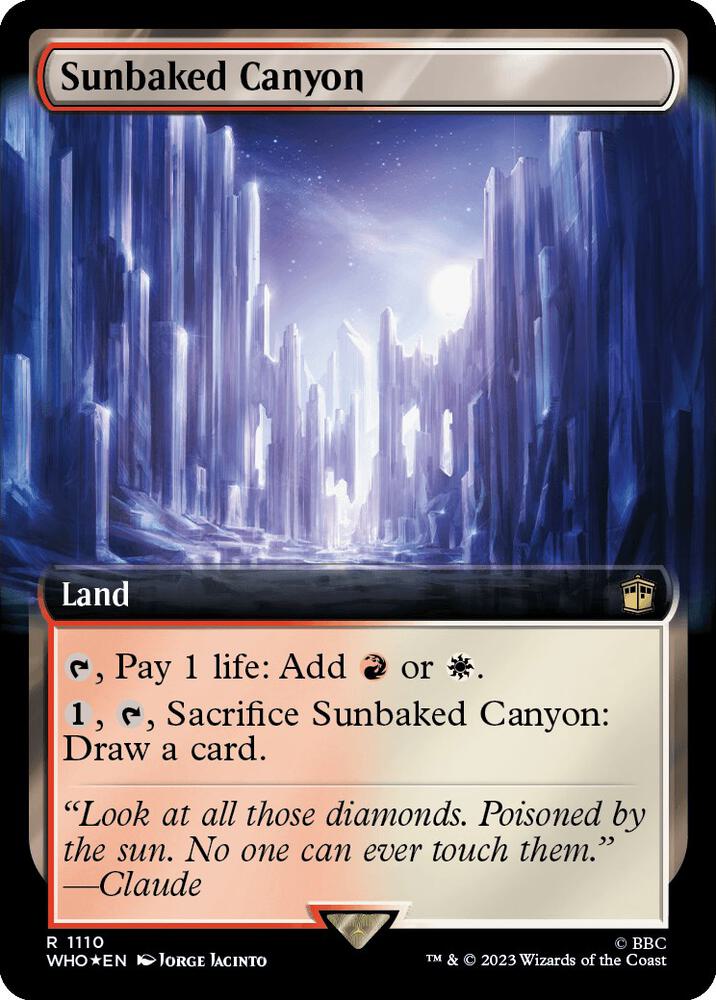 Sunbaked Canyon (Extended Art) (Surge Foil) 1110 card from Universes Beyond: Doctor Who