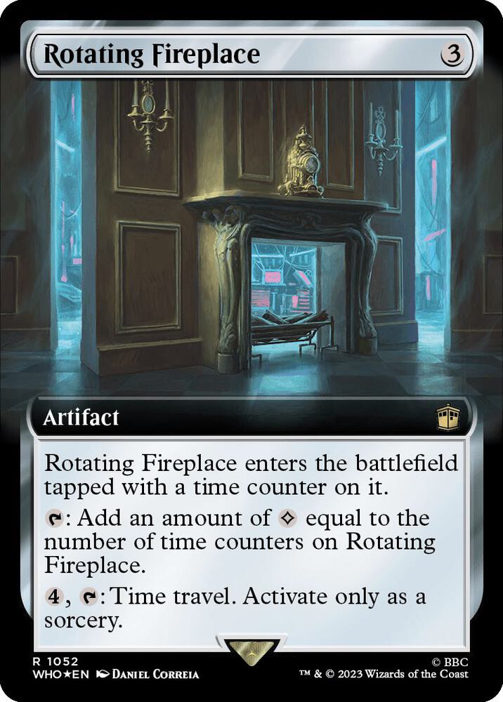 Rotating Fireplace (Extended Art) (Surge Foil) 1052 card from Universes Beyond: Doctor Who