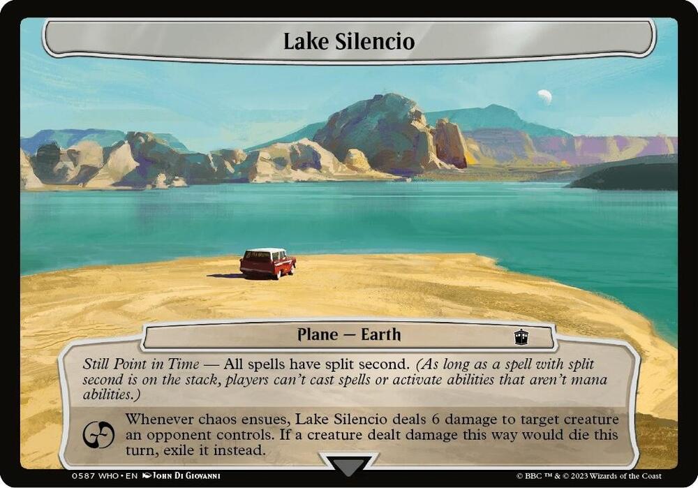 Lake Silencio 587 card from Planechase: Universes Beyond: Doctor Who