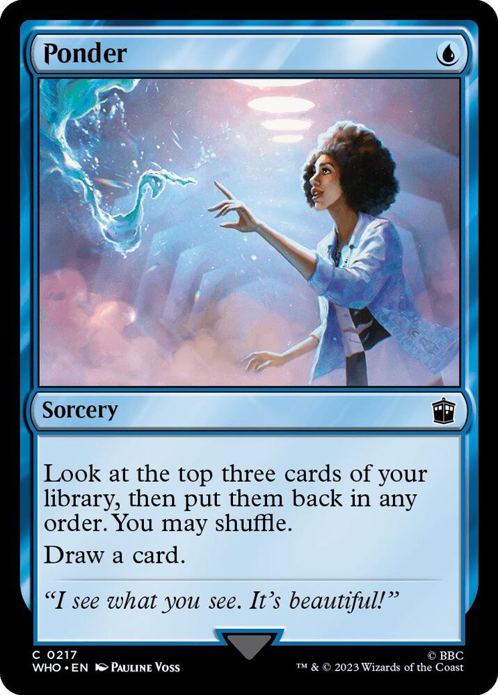 Ponder 217 card from Universes Beyond: Doctor Who