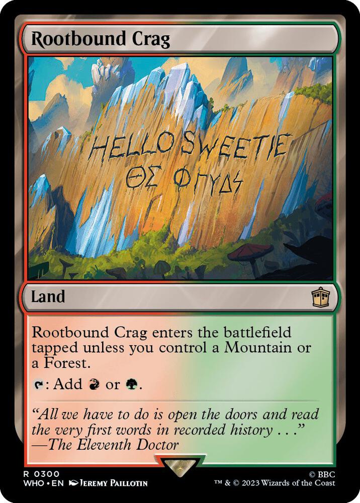 Rootbound Crag 300 card from Universes Beyond: Doctor Who