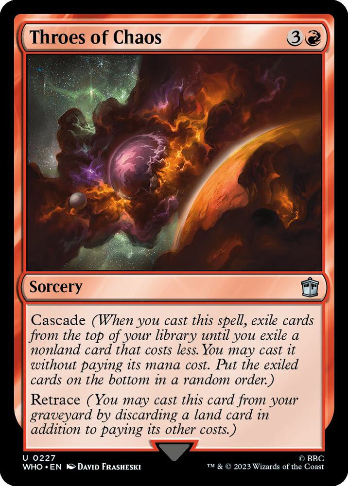 Throes of Chaos 227 card from Universes Beyond: Doctor Who