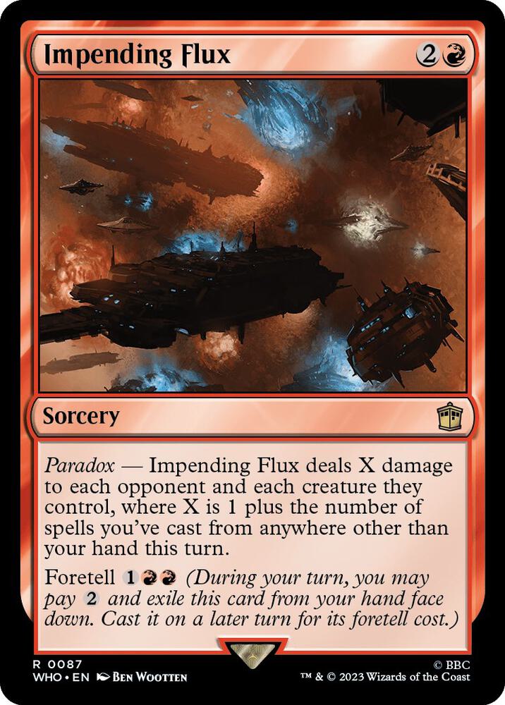 Impending Flux 87 card from Universes Beyond: Doctor Who