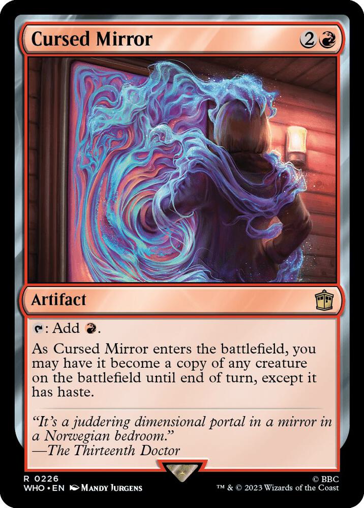 Cursed Mirror 226 card from Universes Beyond: Doctor Who
