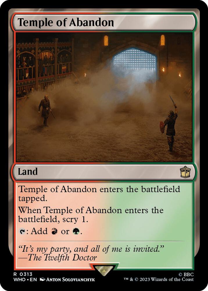 Temple of Abandon 313 card from Universes Beyond: Doctor Who