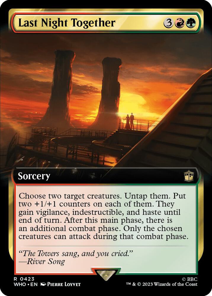Last Night Together (Extended Art) 423 card from Universes Beyond: Doctor Who
