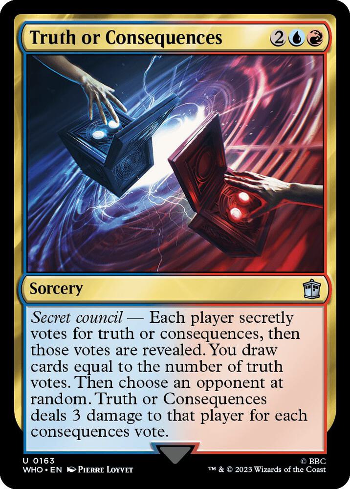Truth or Consequences 163 card from Universes Beyond: Doctor Who