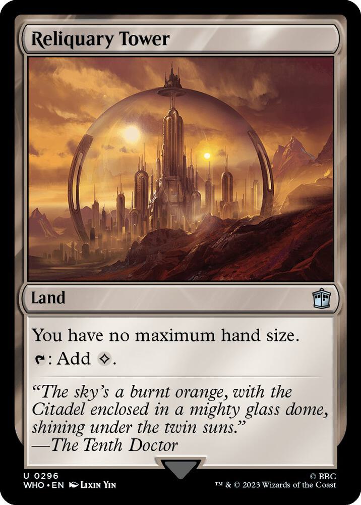 Reliquary Tower 296 card from Universes Beyond: Doctor Who
