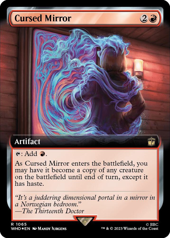 Cursed Mirror (Extended Art) (Surge Foil) 1065 card from Universes Beyond: Doctor Who