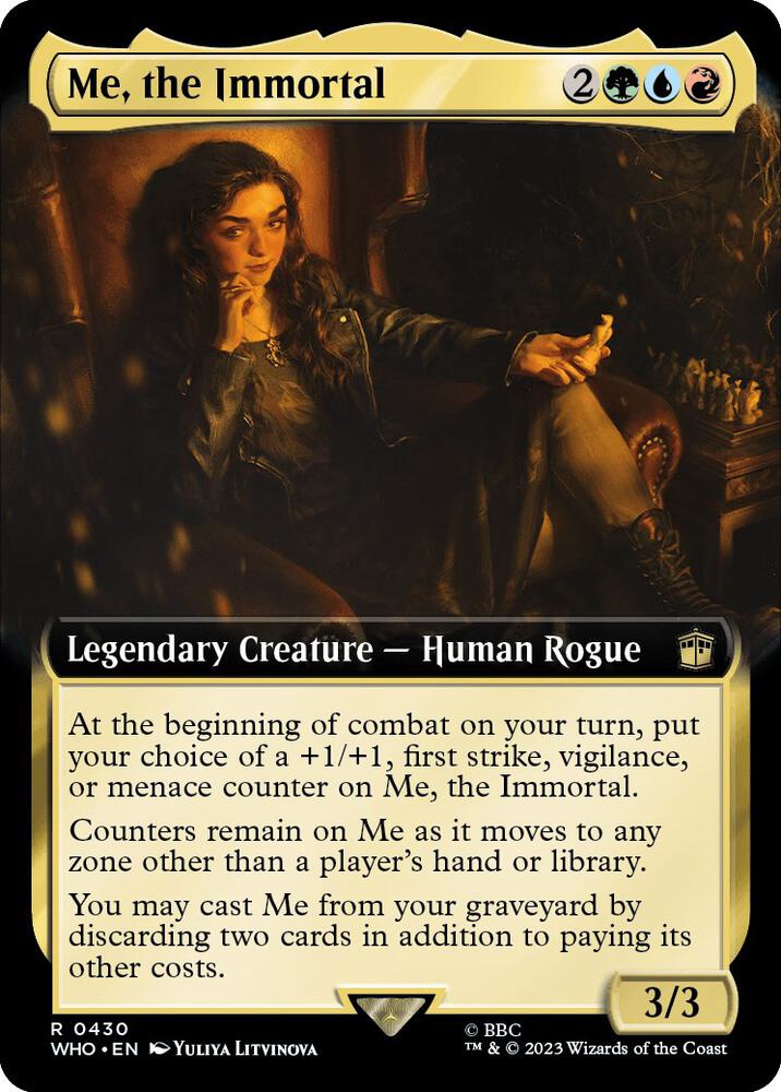 Me, the Immortal (Extended Art) 430 card from Universes Beyond: Doctor Who