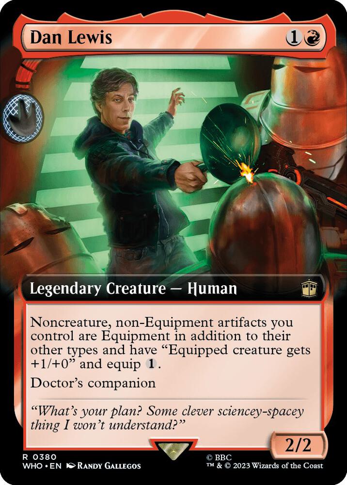 Dan Lewis (Extended Art) 380 card from Universes Beyond: Doctor Who
