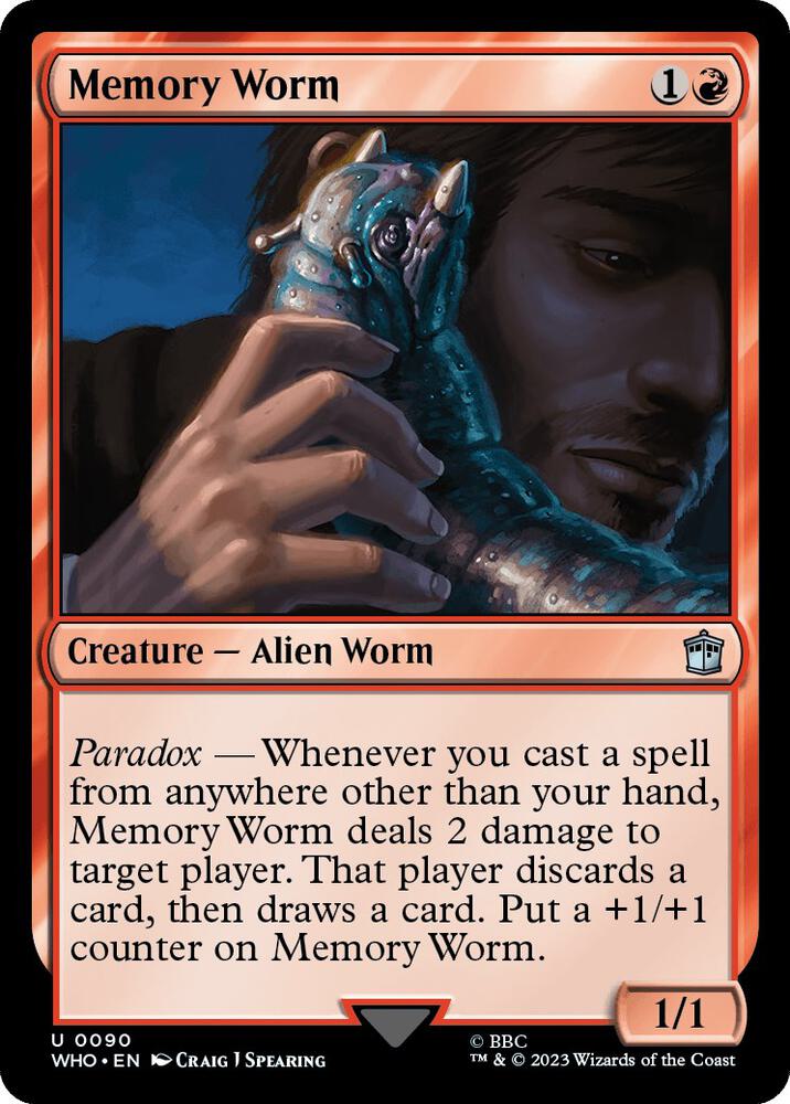 Memory Worm 90 card from Universes Beyond: Doctor Who