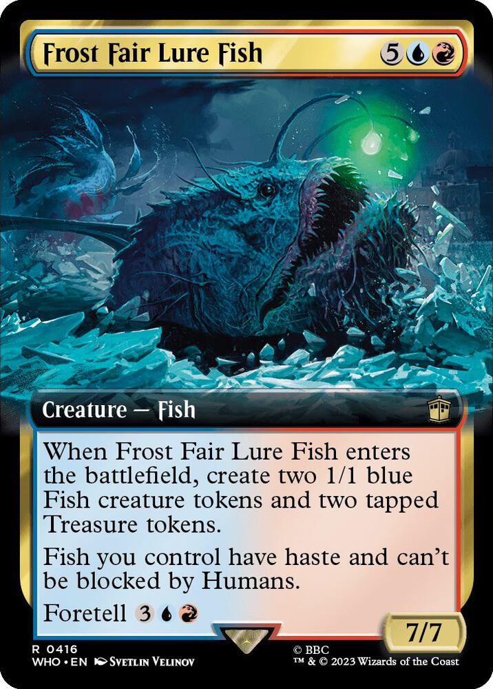 Frost Fair Lure Fish (Extended Art) 416 card from Universes Beyond: Doctor Who