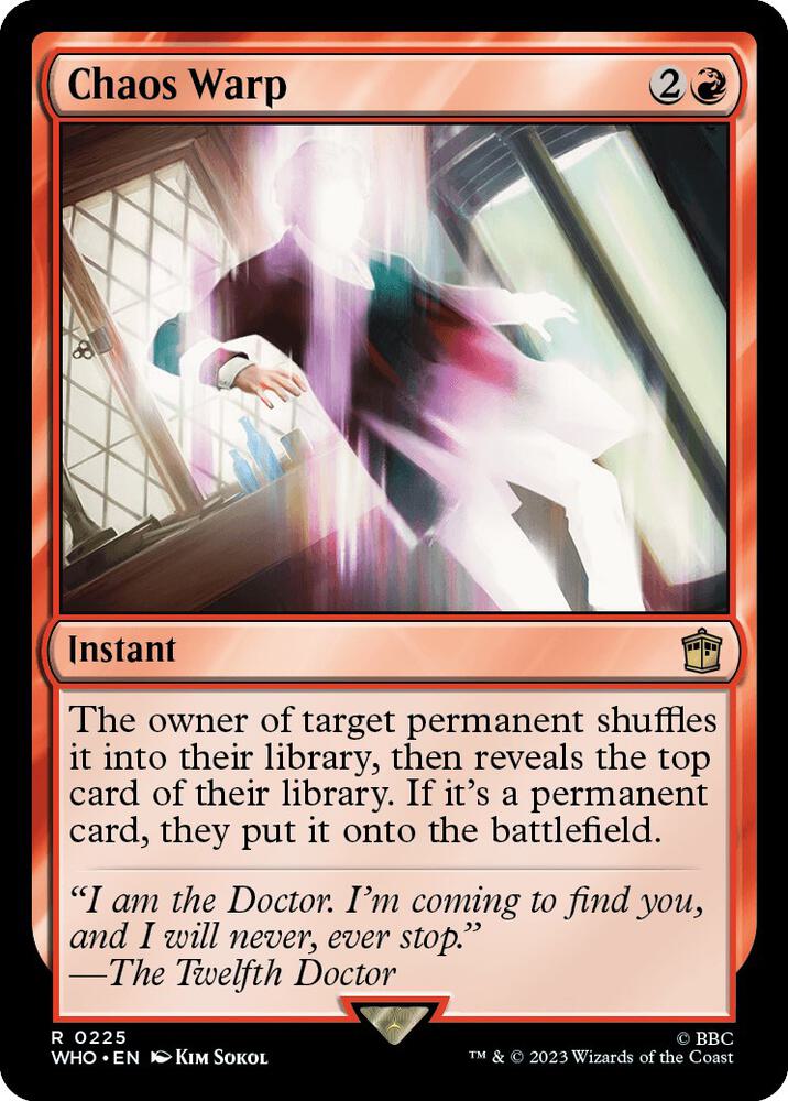 Chaos Warp 225 card from Universes Beyond: Doctor Who