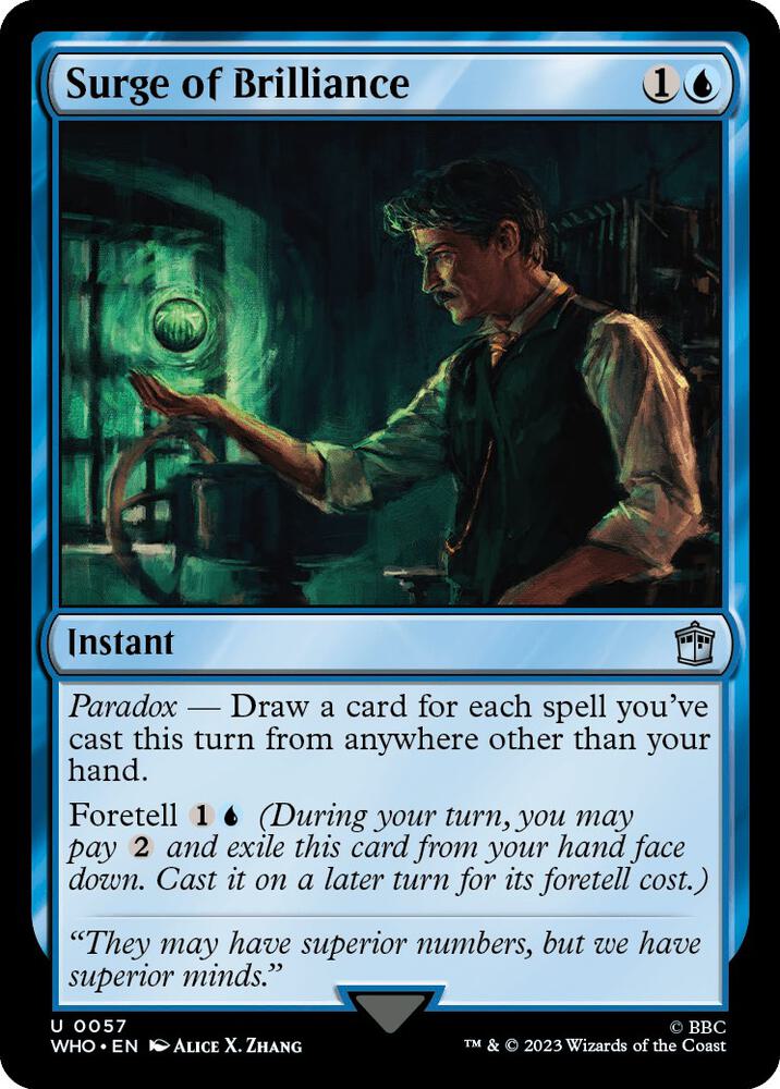 Surge of Brilliance 57 card from Universes Beyond: Doctor Who