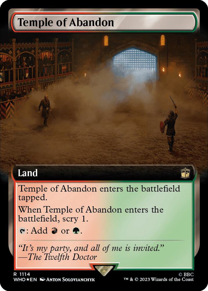 Temple of Abandon (Extended Art) (Surge Foil) 1114 card from Universes Beyond: Doctor Who