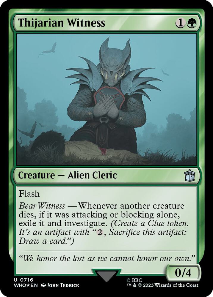 Thijarian Witness (Surge Foil) 716 card from Universes Beyond: Doctor Who