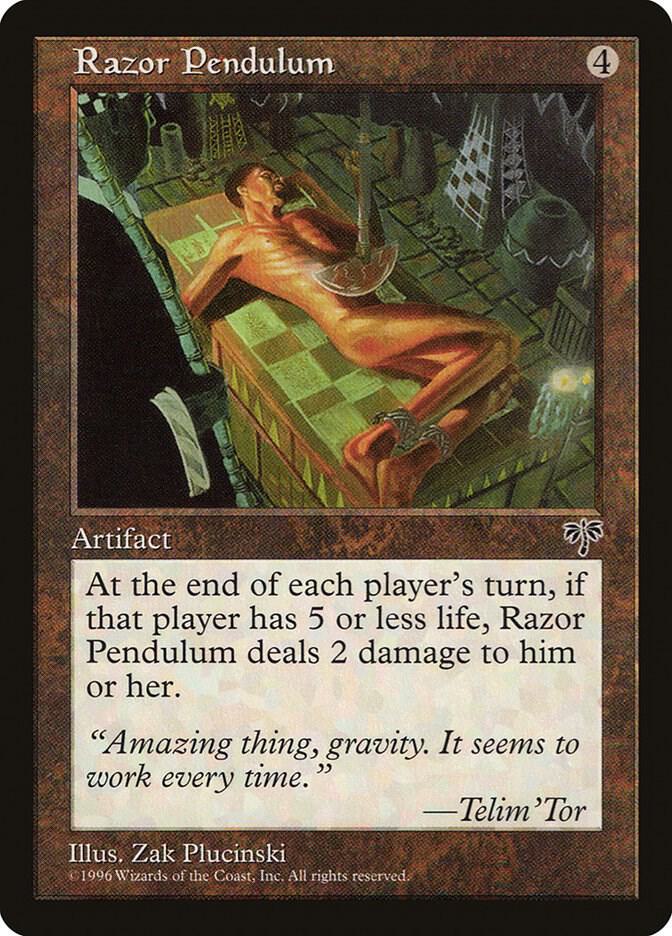 Razor Pendulum card from Mirage