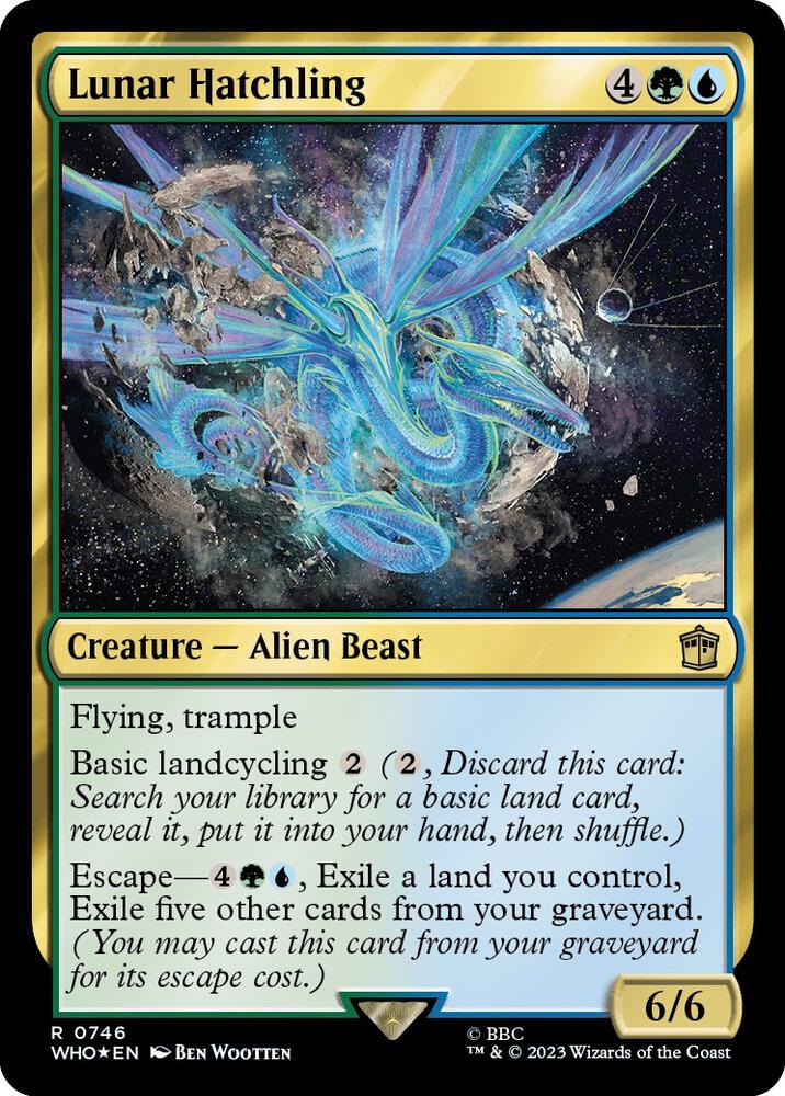 Lunar Hatchling (Surge Foil) 746 card from Universes Beyond: Doctor Who