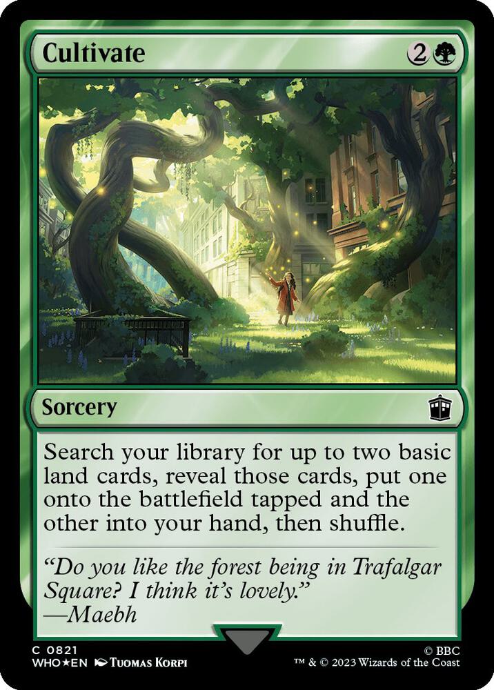 Cultivate (Surge Foil) 821 card from Universes Beyond: Doctor Who